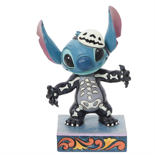 Stitch Skeleton "Spooky Experiment" Jim Shore Disney Traditions - Glows in the Dark!
