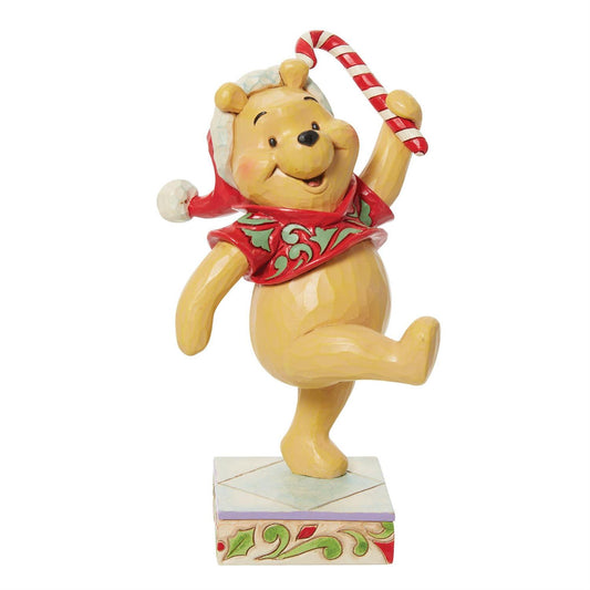Winnie the Pooh with Candy Cane "Christmas Sweetie" Jim Shore Disney Traditions