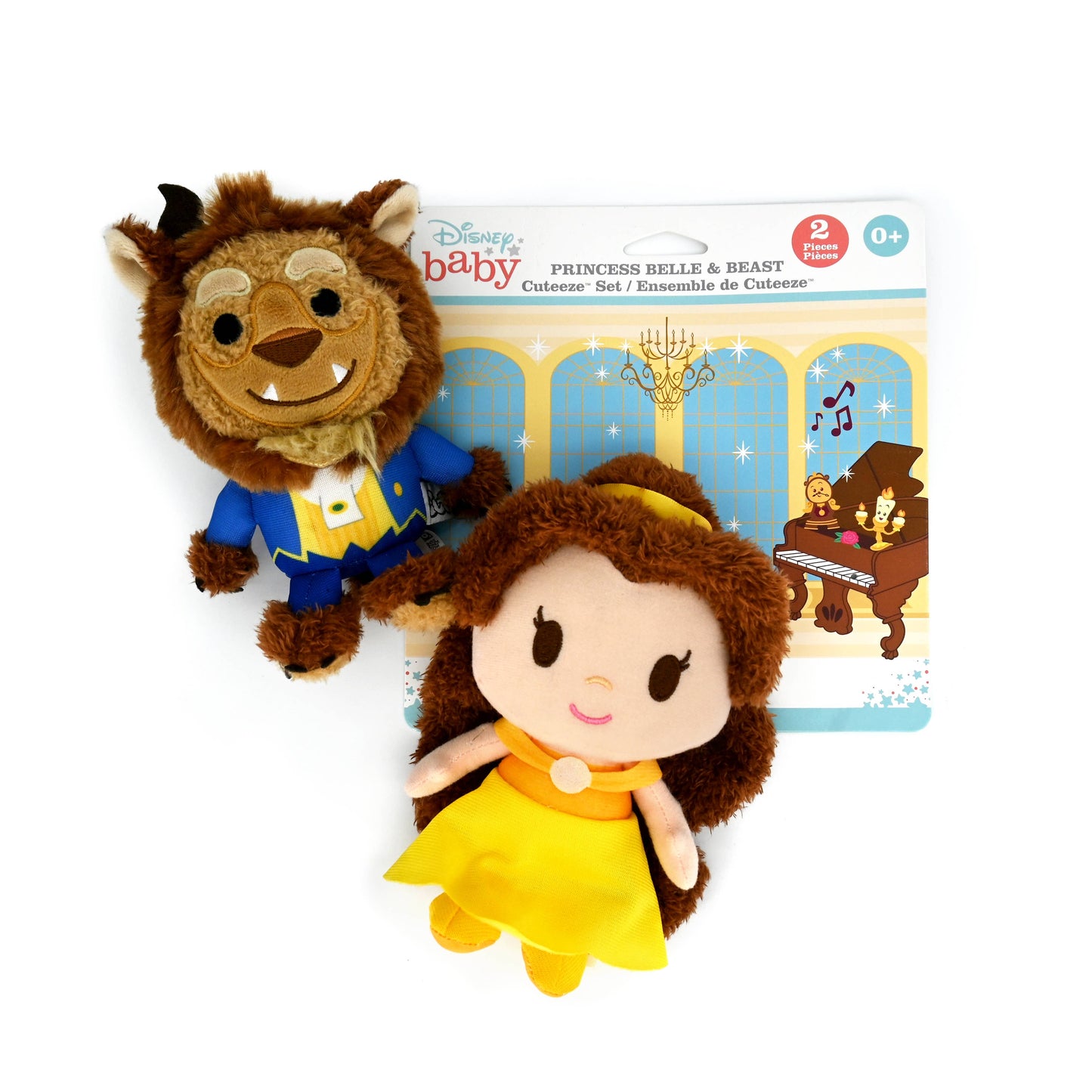 Disney Belle and Beast Cuteeze 2 pc set - Beauty and the Beast Plush