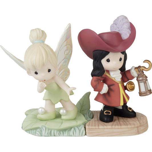 Disney Tinker Bell and Captain Hook Figurine Set by Precious Momets