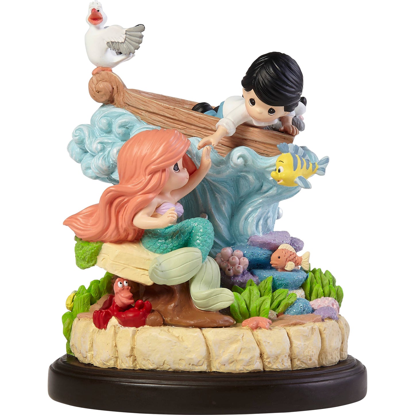Disney The Little Mermaid Under The Sea Musical - Precious Moment - Eric, Ariel, Flounder, Scuttle