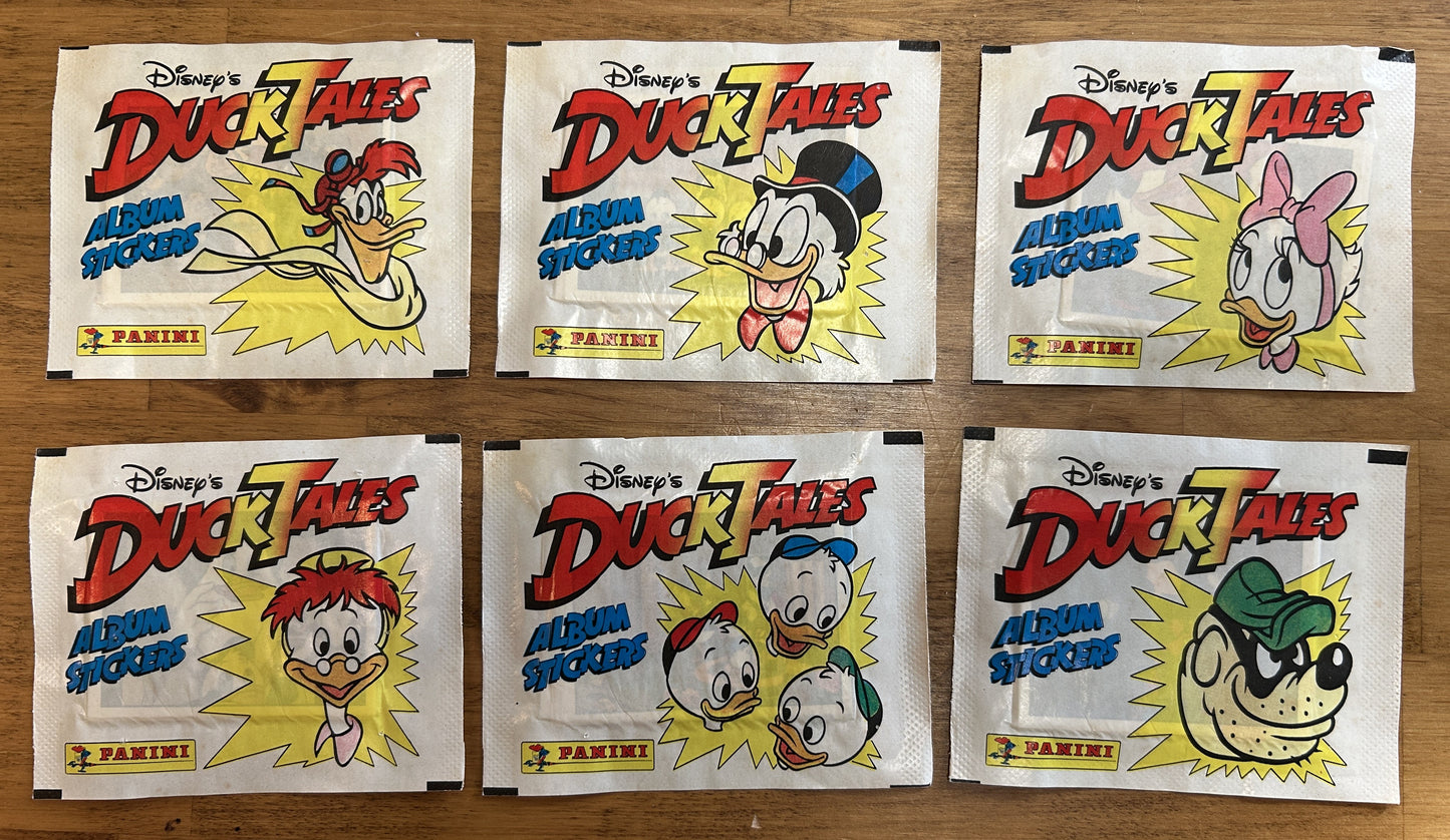 Disney DUCKTALES Pamini Album Stickers 1987 - 6 Packs = 36 Stickers