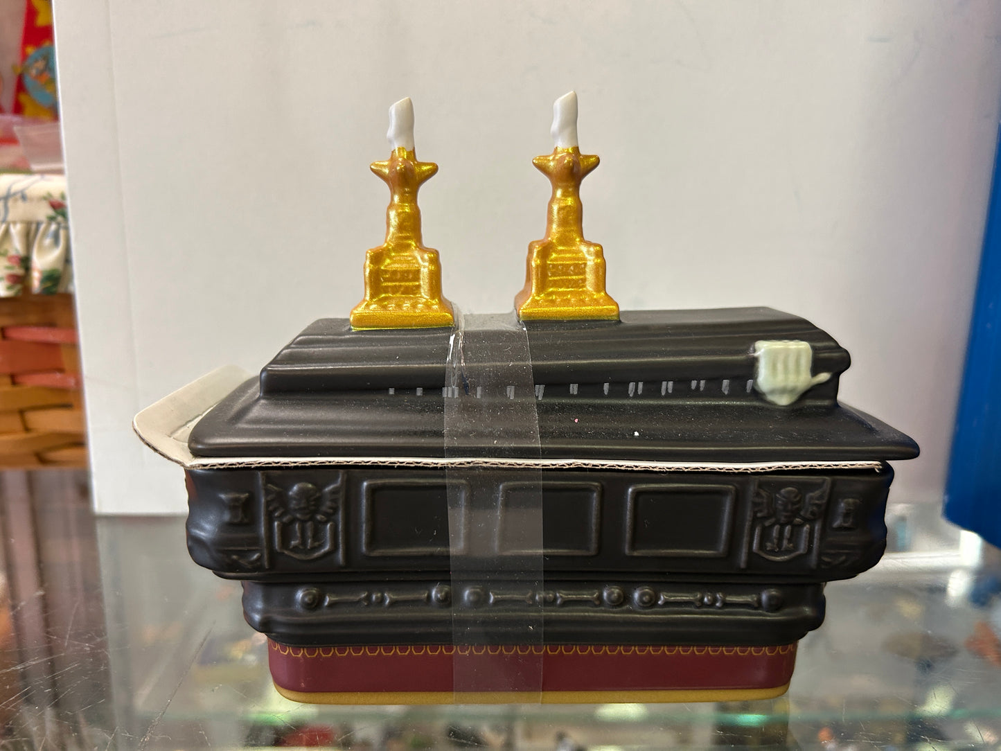 Haunted Mansion Coffin Ceramic Container