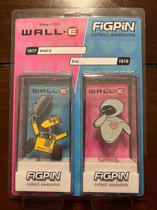 Wall-E and Eve FIGPIN Disney Pin Set