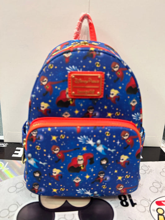 INCREDIBLES Pixar  DISNEY PARKS LOUNGEFLY Backpack / Purse NWT