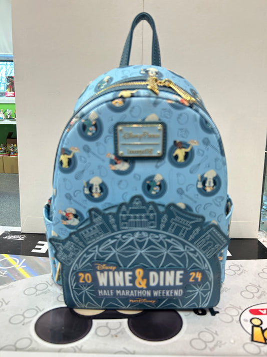 2024 Wine & Dine Marathon DISNEY PARKS LOUNGEFLY Backpack / Purse NWT