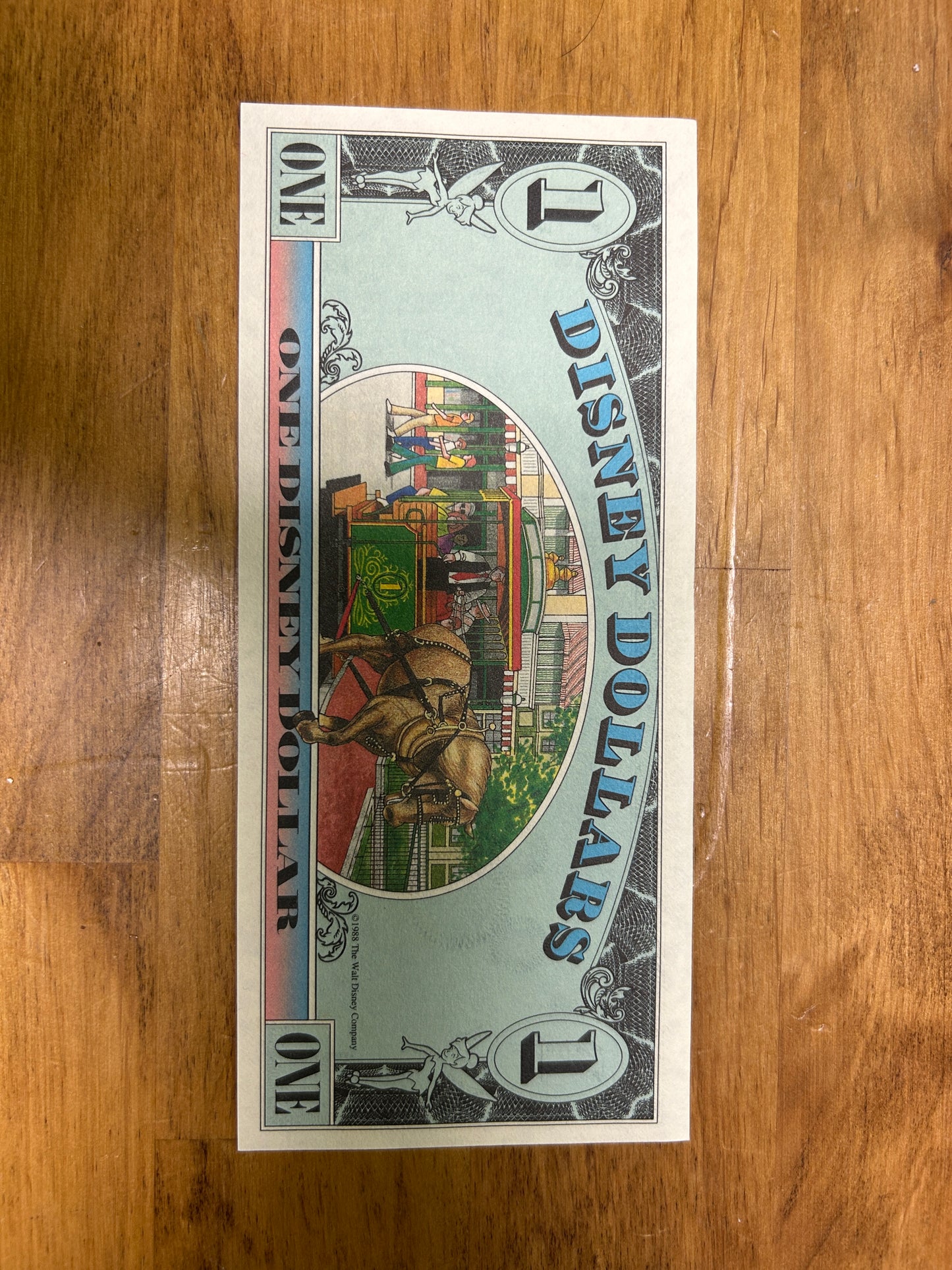 $1 Mickey Mouse 1988 Disney Dollar Money - Main Street USA