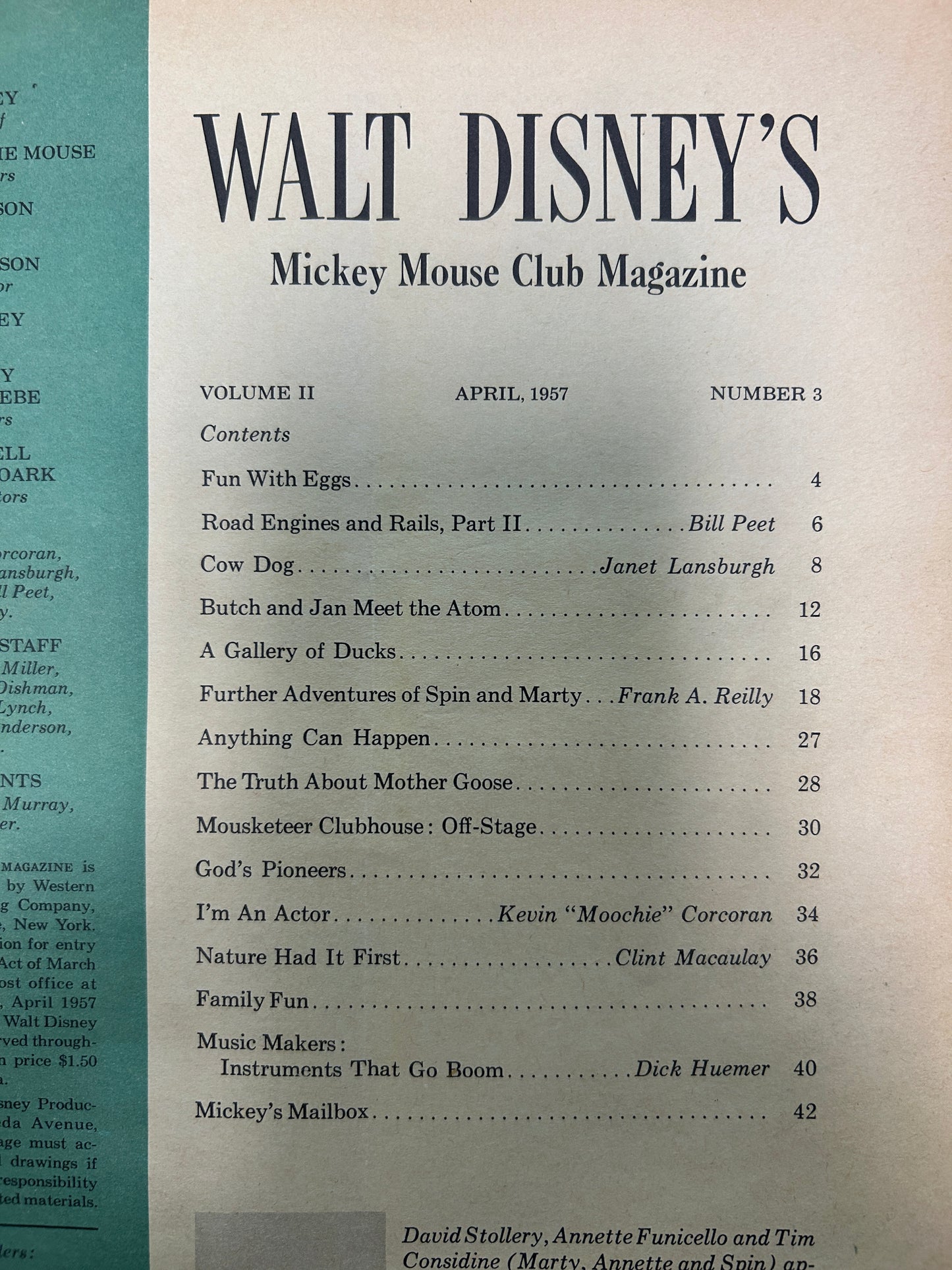 Walt Disney's Mickey Mouse Club Magazine Vol 2 #3 April 1957