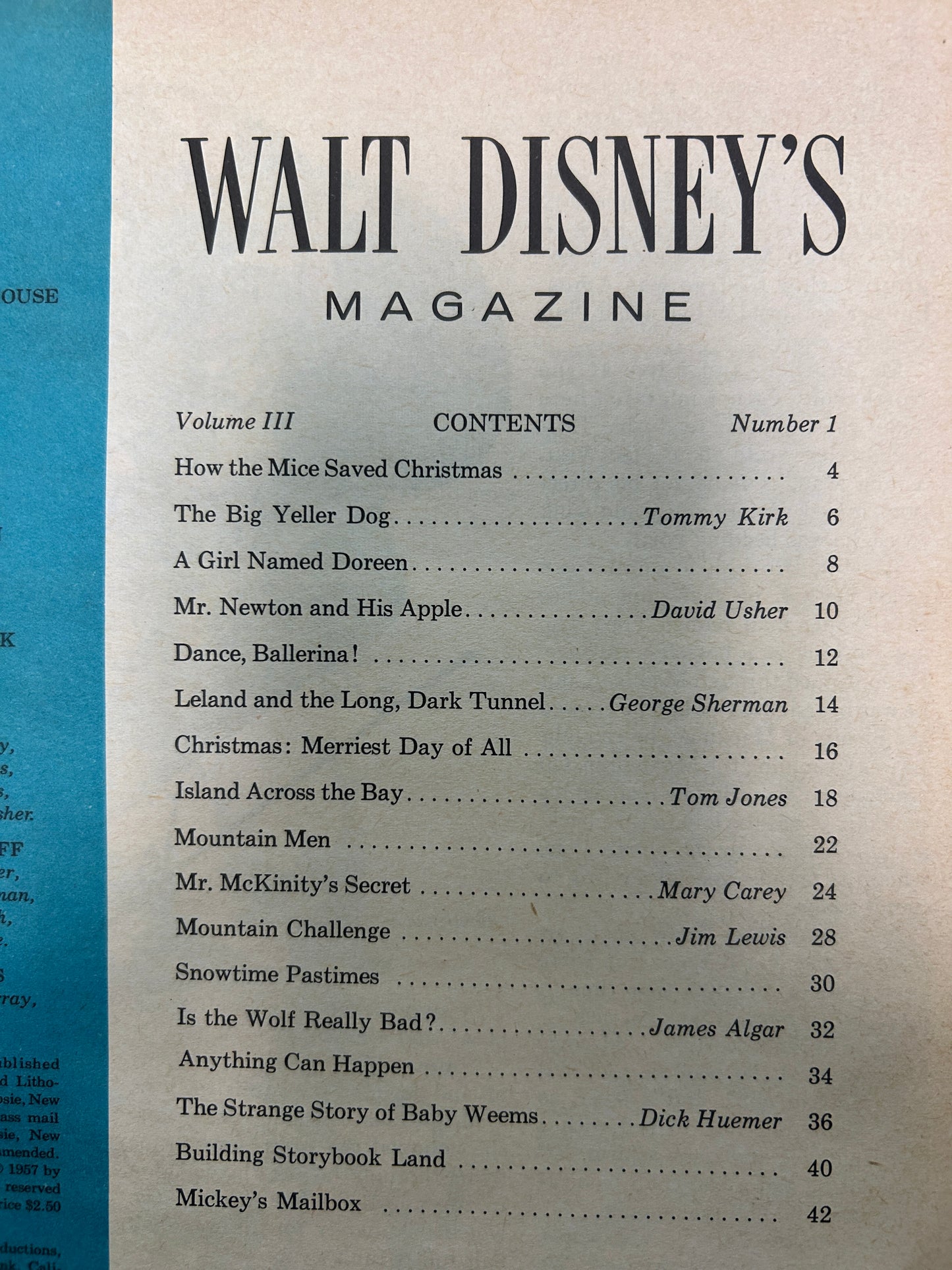 Walt Disney's Mickey Mouse Club Magazine Vol 3 #1 December 1957