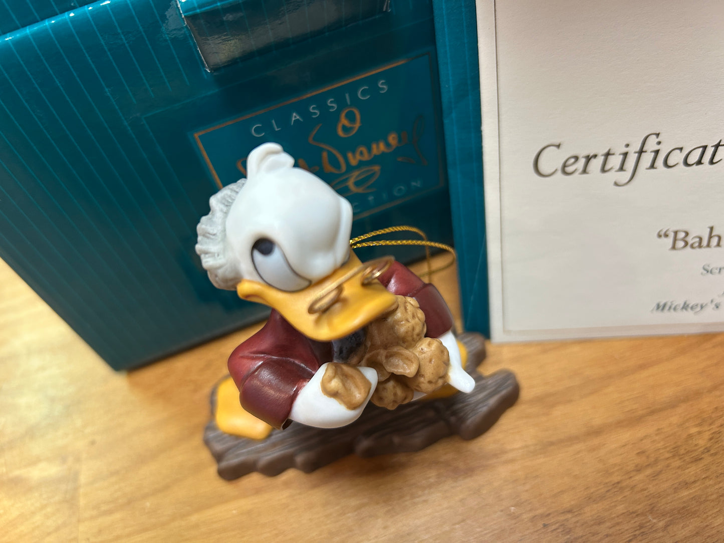Uncle Scrooge from Christmas Carol - WDCC 'Bah Humbug' with Box and COA