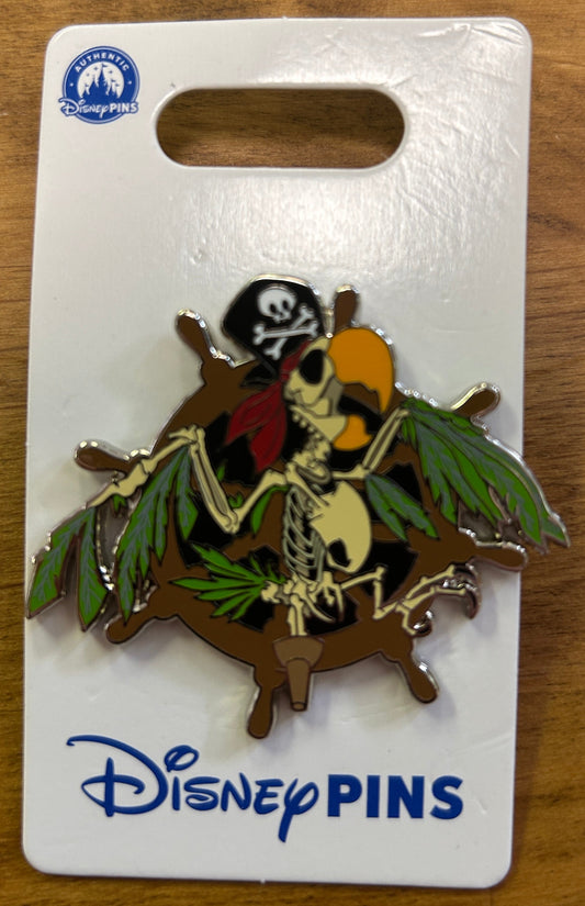 Pirates of the Caribbean Ride DISNEY Pin Skeleton Parrot
