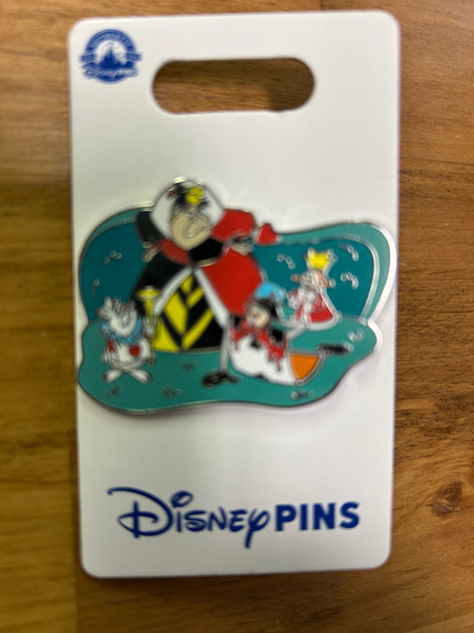 Queen of Hearts & White Rabbit Alice in Wonderland Disney Pin