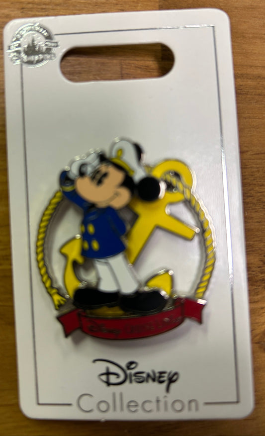 Captain Mickey Mouse with Anchor Disney Cruise Line Pin
