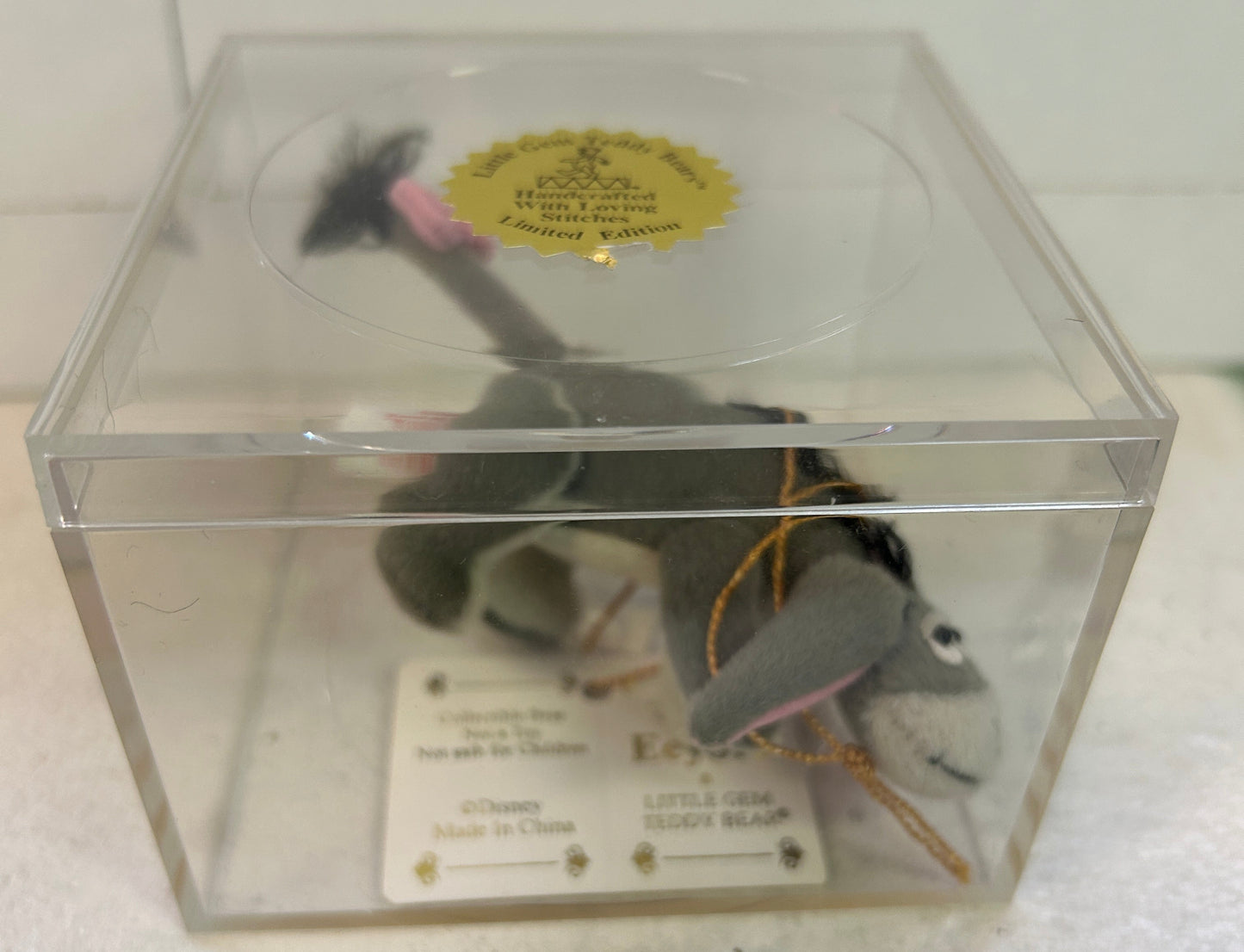 Limited Edition Little Gem Teddy Bear EEYORE in Display Box - 1999 - Winnie the Pooh