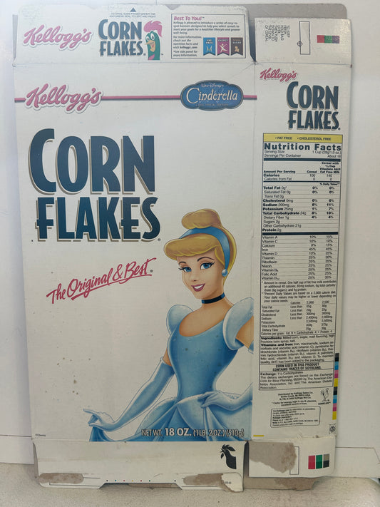 CINDERELLA 2006 Kellogg's Corn Flakes Cereal Box