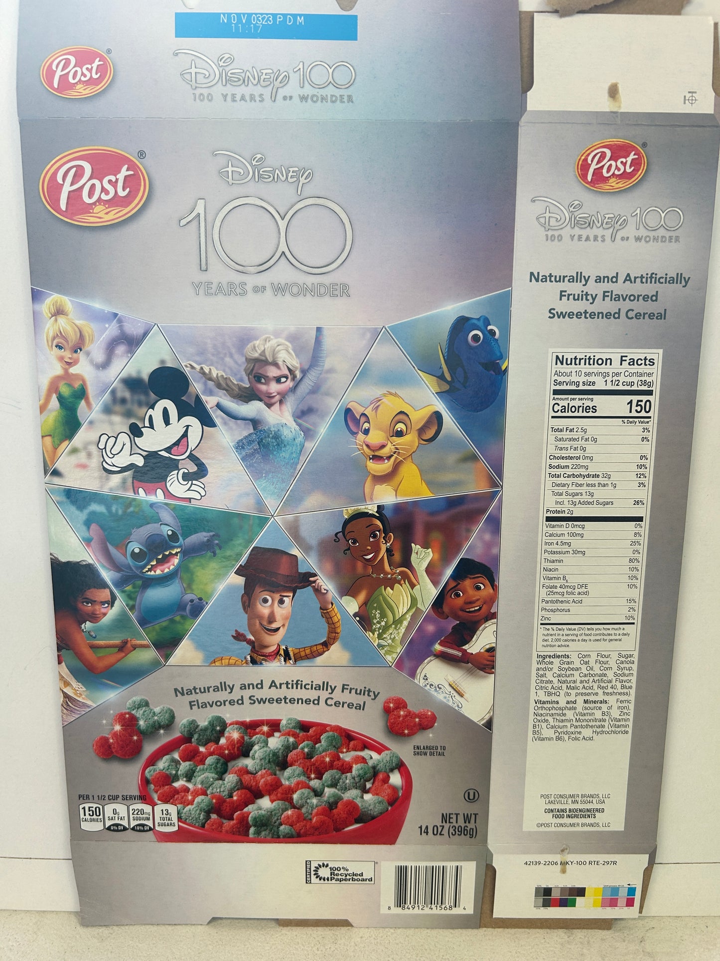 2023 Disney 100 Years of Wonder Cereal Box - Pixar