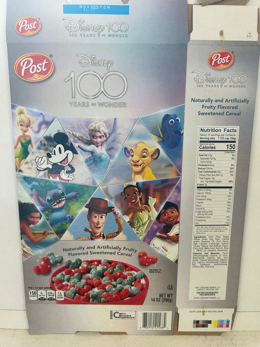 2023 Disney 100 Years of Wonder Cereal Box - Pixar