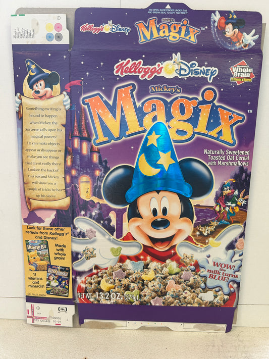 Mickey's Magic 2001 Kellogg's Cereal Box - Sorcerer Mickey Mouse Fantasia