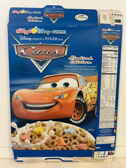 CARS 2006 LE Kellogg's Cereal Box with 4 cards - Lighting McQueen Doc Mater Luigi Pixar