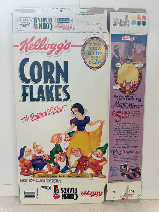 Snow White and the Seven Dwarfs - Evil Queen 2001 Kellogg's Corn Flakes Box