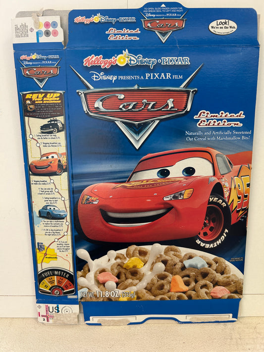 2006 CARS Limited Edition Kellogg's Cereal with 4 cards - Fillmore Sally Flo Sarge