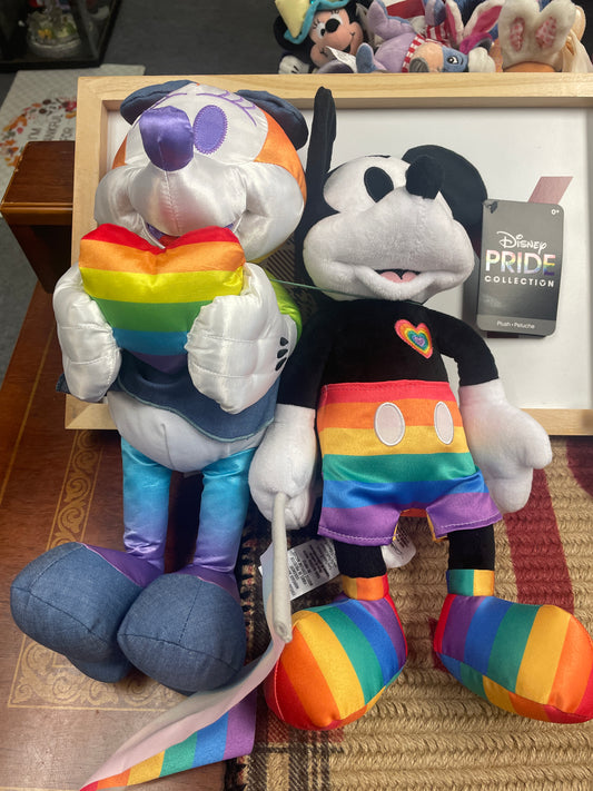 Mickey & Minnie Mouse Disney PRIDE 16" Plush - Pair