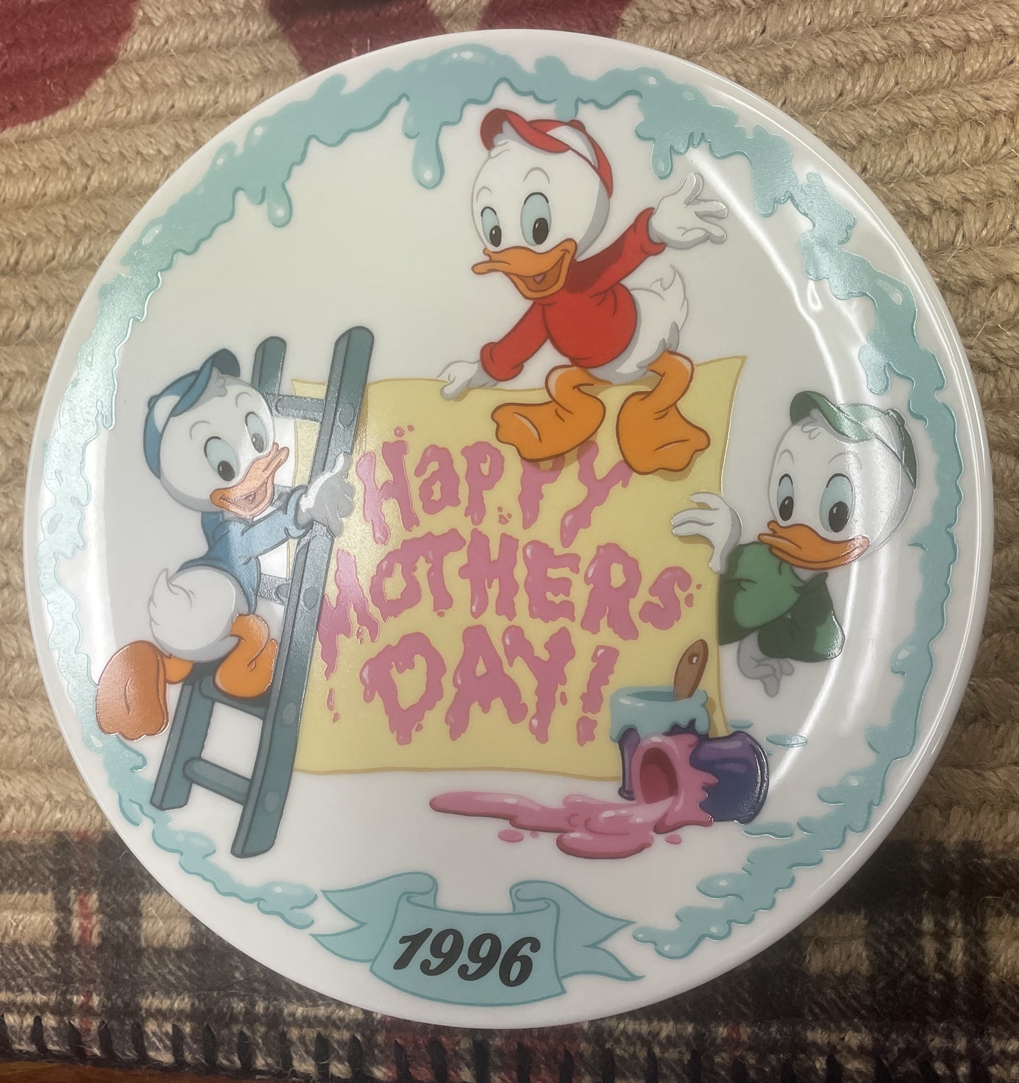 1996 Mother's Day Plate - Huey, Dewey & Louie - Grolier Collectibles