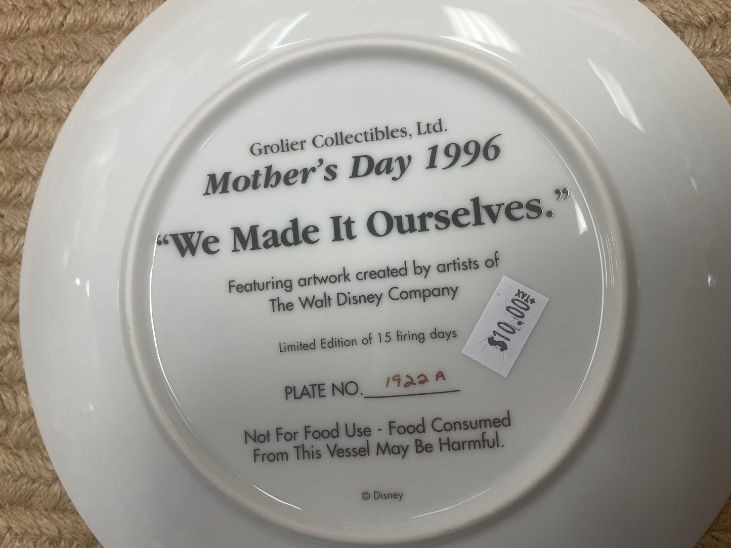 1996 Mother's Day Plate - Huey, Dewey & Louie - Grolier Collectibles