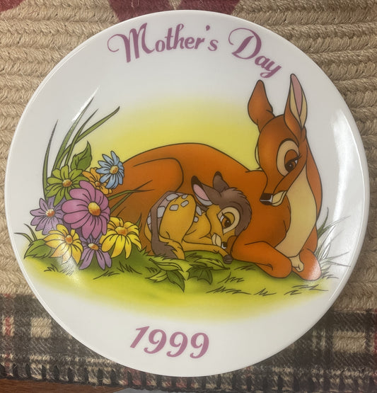 1999 Mother's Day Plate - Bambi - Grolier Collectibles
