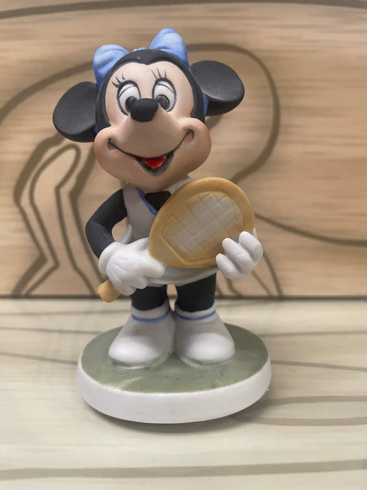 Minnie Mouse - Bisque 4" Statue / Figurine - Tennis Player - Walt Disney Productions