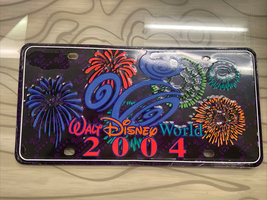 2004 Mickey Mouse Fireworks Walt Disney World License Plate - WDW