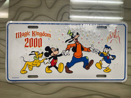 2000 Magic Kingdom License Plate - Pluto Mickey Mouse Goofy Donald Duck - WDW - Disney