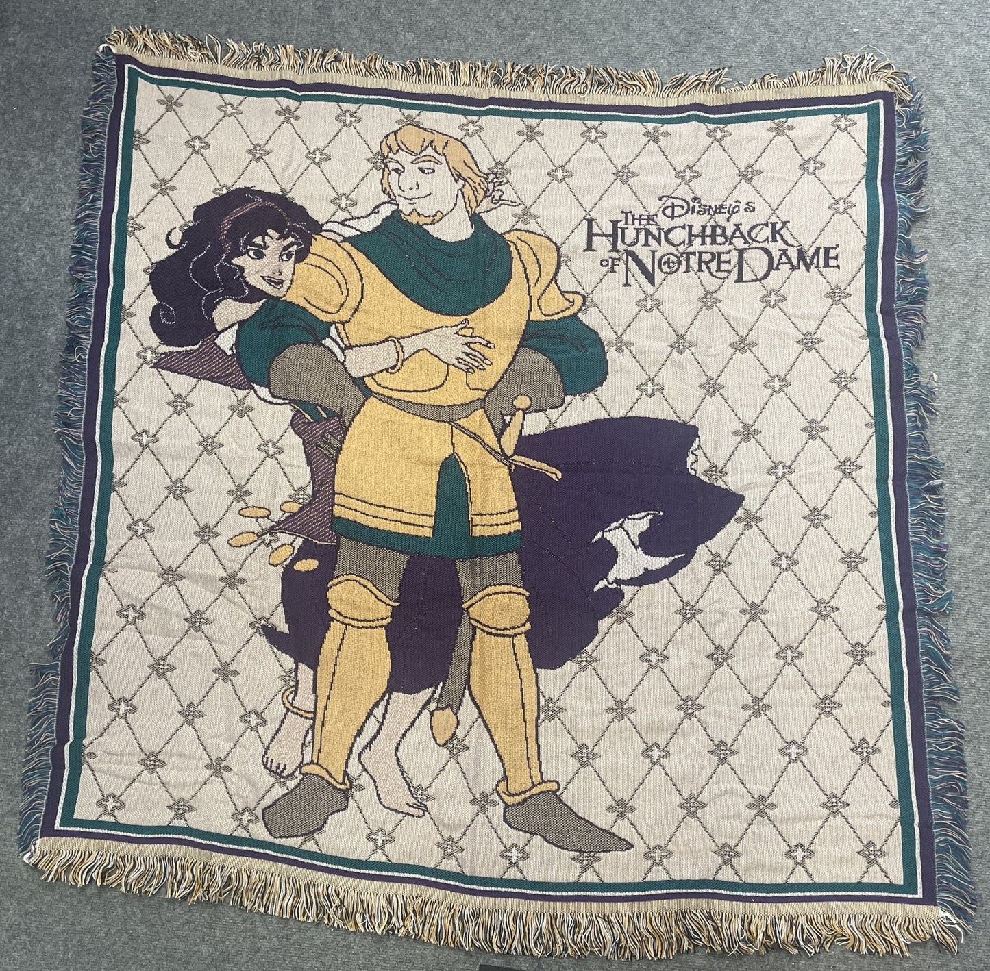 ESMERALDA PHOEBUS The Hunchback of Notre Dame Tapestry DISNEY