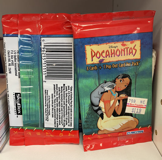 POCAHONTAS 1995 Skybox Trading Card Pack - New "old" Stock