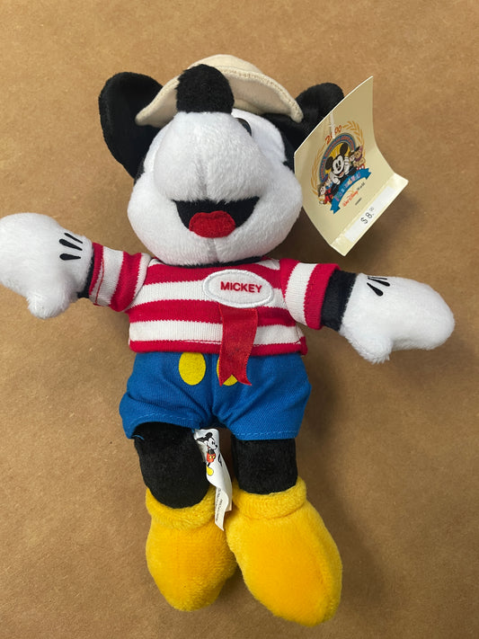2000 Disneyana Convention - Mickey Mouse "It's a Small World" Beanie Plush - WDW