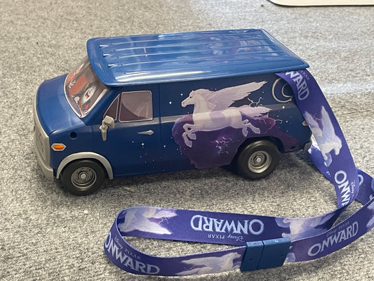 DISNEY ONWARD Popcorn Bucket shaped like a Van with Working Lights