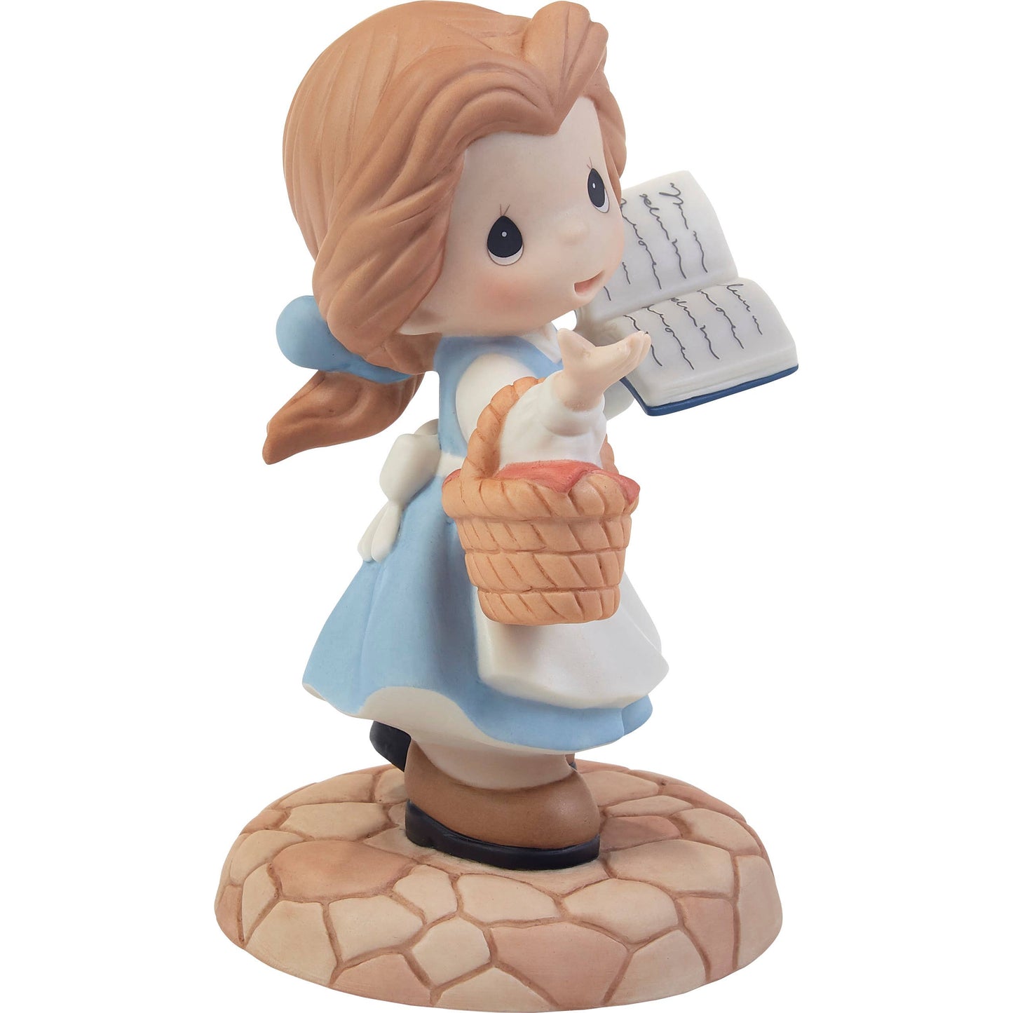 Disney Belle in Blue Dress with Book Figurine - Precious Moments - Beauty and the Beast