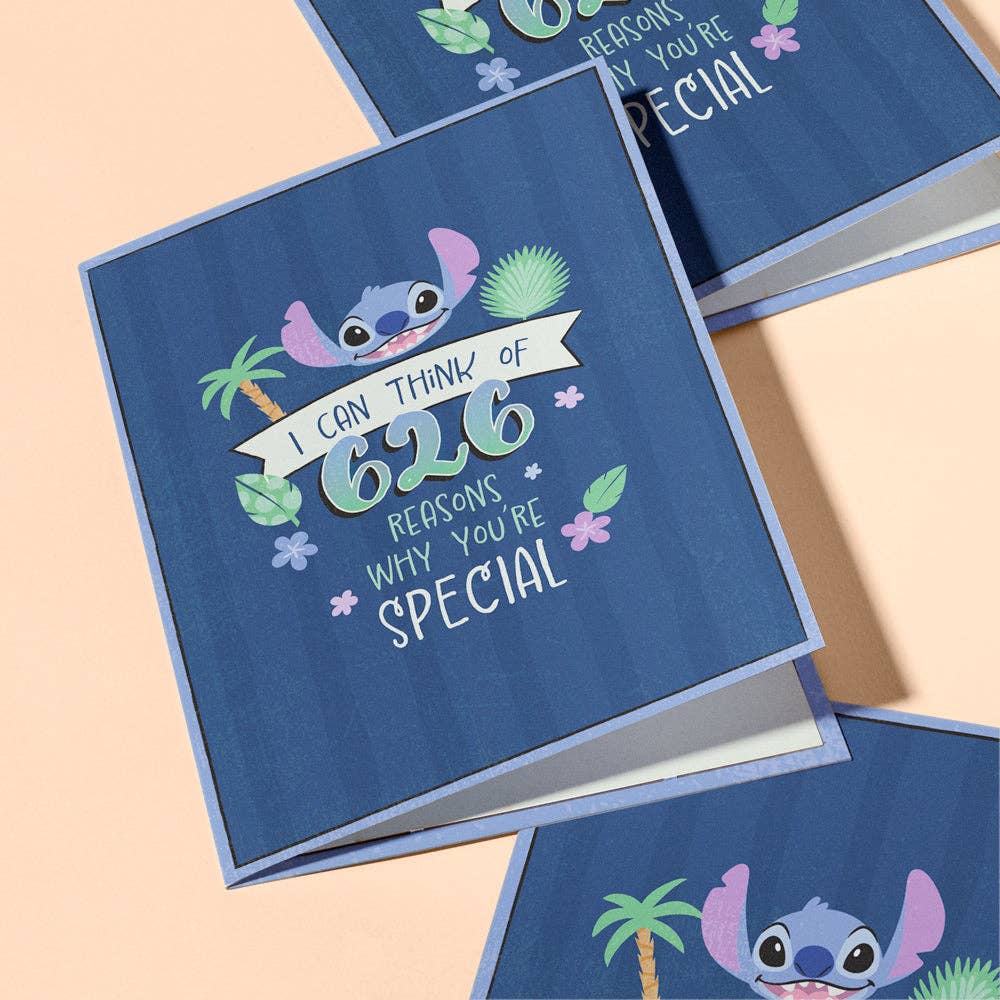 6x8" Disney's Stitch '626 Reasons' Plushpop Card