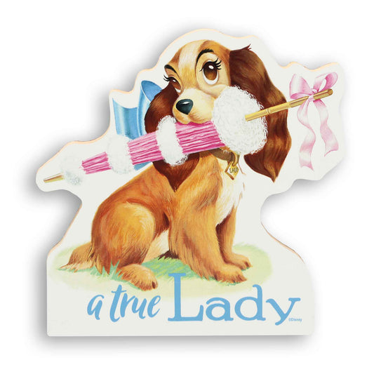 Disney Lady And The Tramp Chunky Wood Tabletop Decor