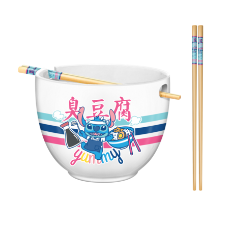 Lilo and Stitch 20oz. Ceramic Ramen Bowl with Chopsticks