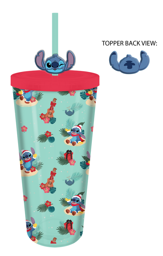 Lilo and Stitch Christmas 24oz. Plastic Cold Cup