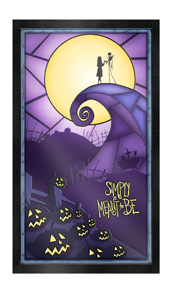 Nightmare Before Christmas Framed 10x18 Gel Coat