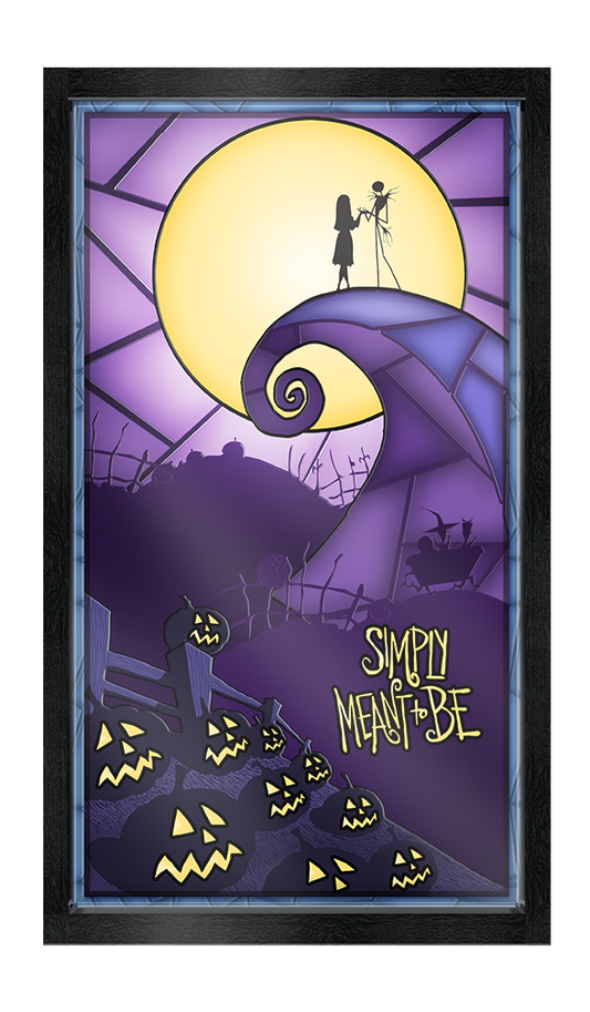 Nightmare Before Christmas Framed 10x18 Gel Coat
