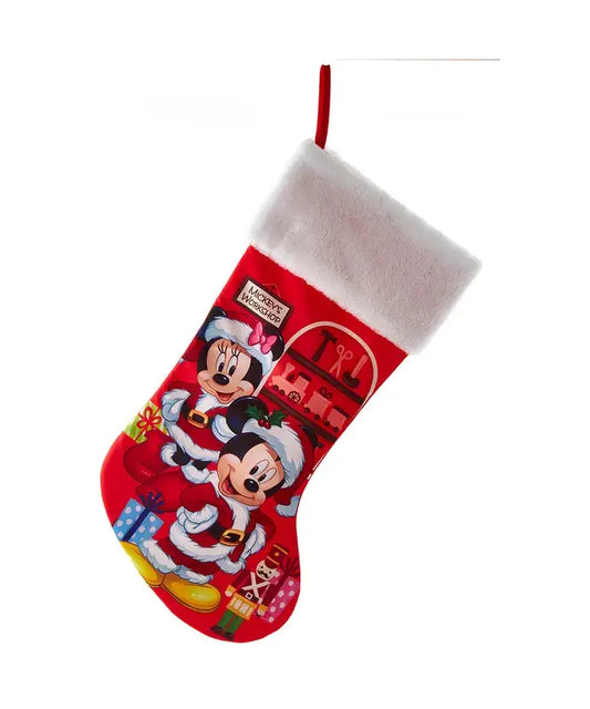 Disney Santa Mickey and Minnie Mouse Stocking