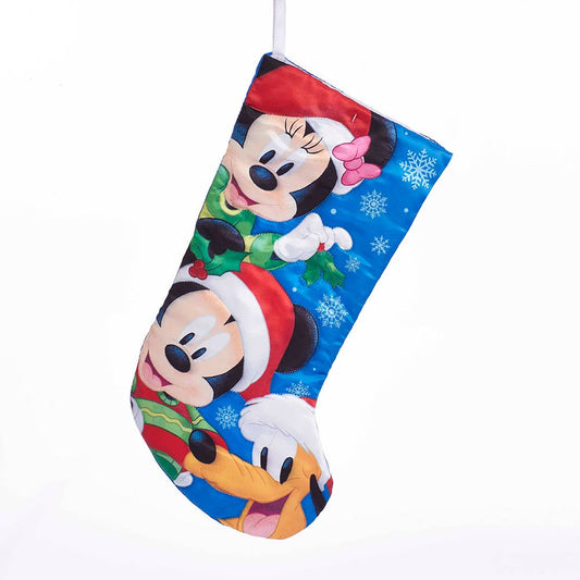 18" MICKEY MOUSE, MINNIE MOUSE & PLUTO PRINTED STOCKING