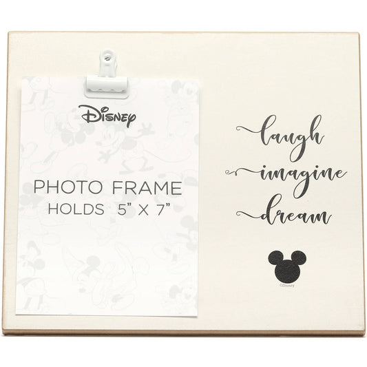 Mickey Mouse Laugh Imagine Dream Wood Photo Clip Frame