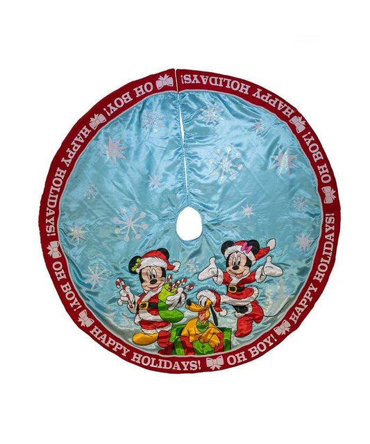 48" MICKEY & MINNIE MOUSE PRINT SATIN TREE SKIRT