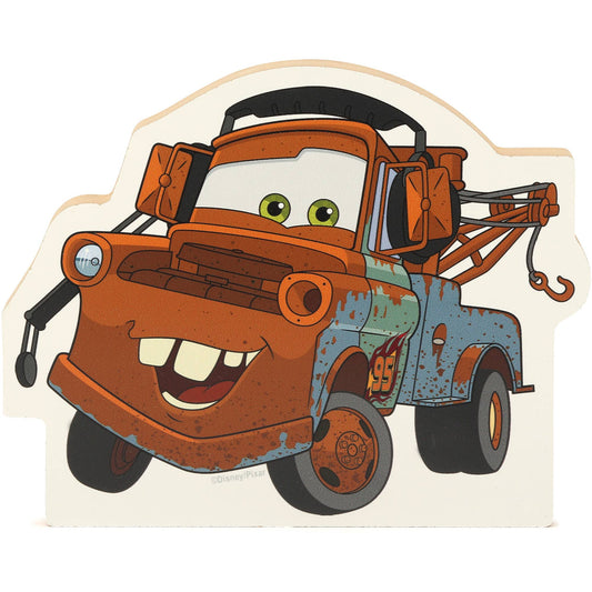 Pixar Cars 3 Tow Mater Chunky Wood Decor