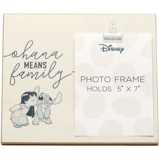 Lilo & Stitch - Ohana Means Family DISNEY Wood Photo Clip Frame