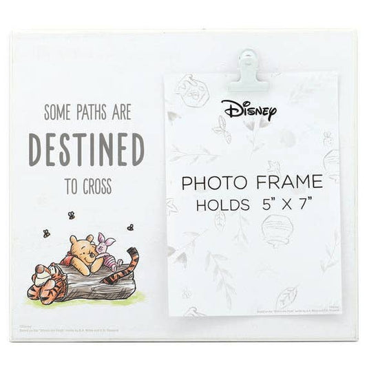 Winnie The Pooh, Piglet, Tigger - Paths Destined To Cross Wood Photo Clip Frame DISNEY